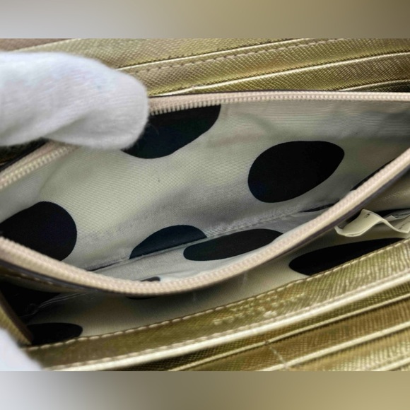 SALE - Kate Spade Gold Zip Around Wallet - Picture 9 of 9